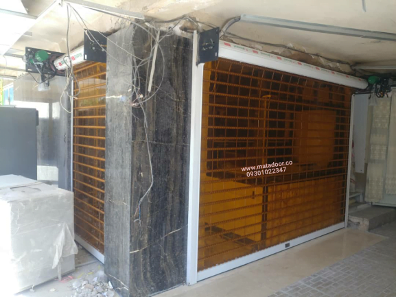 کرکره پلیکربنات نارنجی شفاف